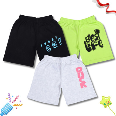 Worton Fashion Short For Baby Boys Casual Printed Pure Cotton(Multicolor, Pack of 3)