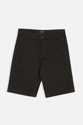 Allen Solly Short For Boys Casual Solid Cotton Blend(Grey, Pack of 1)