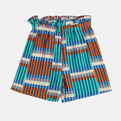 MINI KLUB Short For Baby Girls Casual Striped Pure Cotton(Blue, Pack of 1)