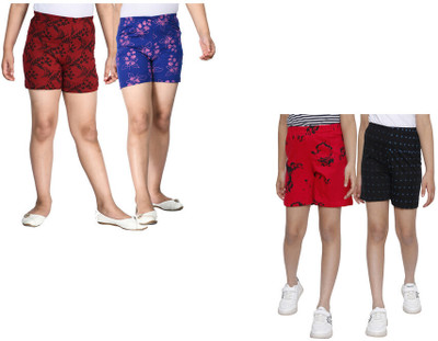 Kavyu Short For Boys Casual Printed Pure Cotton(Multicolor, Pack of 4)