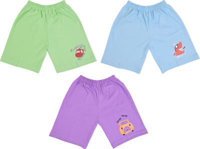 Toddylon Short For Baby Boys & Baby Girls Casual Graphic Print Cotton Blend(Multicolor, Pack of 3)