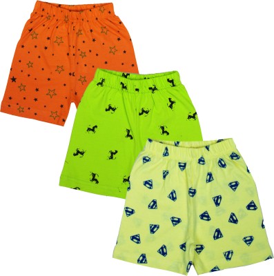 DIAZ Short For Boys & Girls Casual Printed Pure Cotton(Multicolor, Pack of 3)