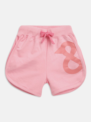 TALES & STORIES Short For Baby Girls Casual Printed Polycotton(Pink, Pack of 1)