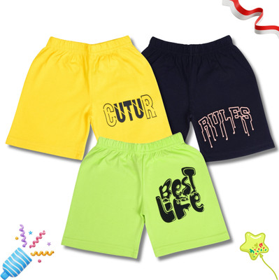Worton Fashion Short For Baby Boys Casual Printed Pure Cotton(Multicolor, Pack of 3)