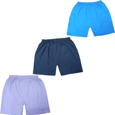 Seyor Short For Boys Casual Solid Pure Cotton(Multicolor, Pack of 3)