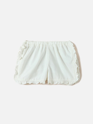 JUNIORS by Babyshop Short For Girls Casual Solid Pure Cotton(White, Pack of 1)