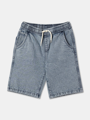 R&B Short For Boys Casual Dyed/Washed Denim(Blue, Pack of 1)