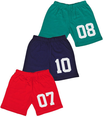 swanker Short For Boys & Girls Casual Printed Cotton Blend(Multicolor, Pack of 3)