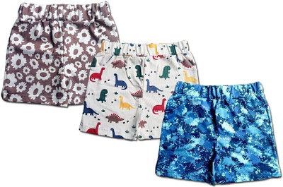 Fab C Short For Boys & Girls Casual Striped Pure Cotton(Multicolor, Pack of 3)