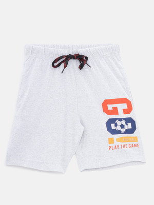 Codez Short For Boys Casual Printed Pure Cotton(White, Pack of 1)