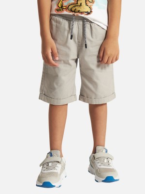 JUNIORS by Babyshop Short For Baby Boys Casual Solid Pure Cotton(Grey, Pack of 1)