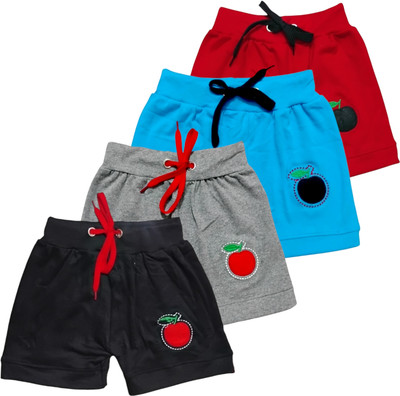 BEST LIFE ONE Short For Boys & Girls Casual Solid Cotton Blend(Multicolor, Pack of 4)