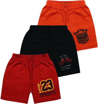 MIST N FOGG Short For Boys Casual Printed Cotton Linen(Multicolor, Pack of 3)