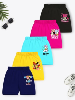 DISNEY BY MISS & CHIEF Short For Boys & Girls Casual Printed Cotton Blend(Multicolor, Pack of 5)