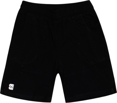 BodyCare Short For Boys Casual Solid Cotton Blend(Black, Pack of 1)