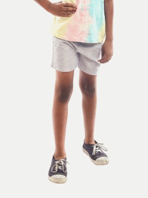 Rad prix Short For Boys Casual Solid Pure Cotton(Grey, Pack of 1)