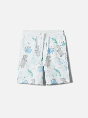 JUNIORS by Babyshop Short For Boys Casual Printed Pure Cotton(White, Pack of 1)