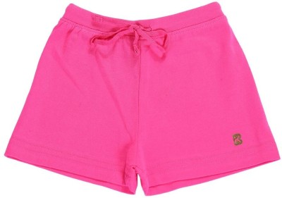 BodyCare Short For Baby Girls Casual Solid Cotton Blend(Pink, Pack of 1)