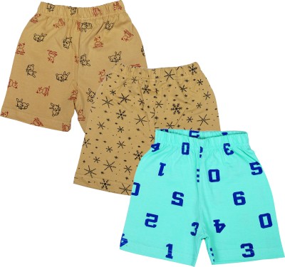 DIAZ Short For Boys & Girls Casual Printed Pure Cotton(Multicolor, Pack of 3)