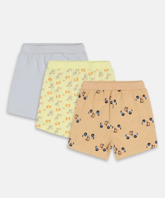 MINI KLUB Short For Baby Boys Casual Printed Pure Cotton(Multicolor, Pack of 3)