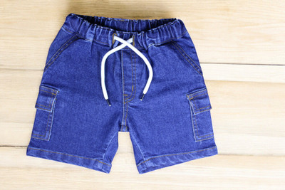 GUTI Short For Boys Casual Solid Cotton Blend(Dark Blue, Pack of 1)