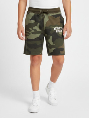 PROVOGUE Short For Boys Casual Printed Cotton Blend(Green, Pack of 1)