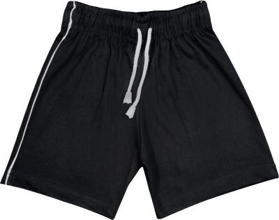 Goodluck Hojiary Short For Boys & Girls Casual Solid Cotton Blend(Black, Pack of 1)