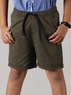 KiddoPanti Short For Boys Casual Solid Pure Cotton(Dark Green, Pack of 1)