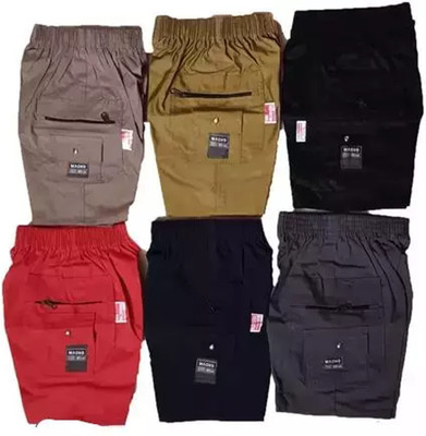 Fragment Short For Boys & Girls Casual Solid Cotton Blend(Multicolor, Pack of 3)