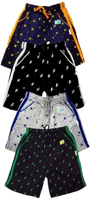 Fashionon Short For Boys & Girls Casual Printed Cotton Blend(Multicolor, Pack of 3)