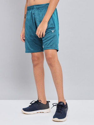 TECHNOSPORT Short For Boys Casual Solid Polyester(Blue, Pack of 1)