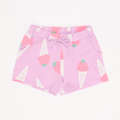 Pantaloons Junior Short For Girls Casual Printed Cotton Blend(Purple, Pack of 1)