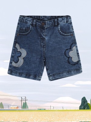 MINI KLUB Short For Boys Casual Printed Pure Cotton(Blue, Pack of 1)