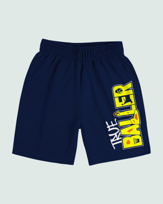 ENITOR Short For Boys Casual Printed Cotton Blend(Blue, Pack of 1)