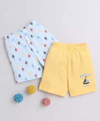 BUMZEE Short For Boys Casual Graphic Print Hosiery(Light Blue, Pack of 2)