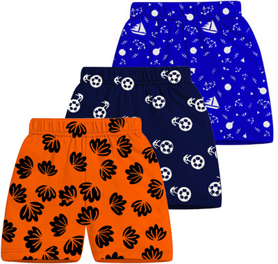 MIST N FOGG Short For Boys & Girls Casual Printed Cotton Blend(Multicolor, Pack of 3)