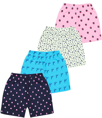 MIST N FOGG Short For Boys & Girls Casual Printed Cotton Blend(Multicolor, Pack of 4)