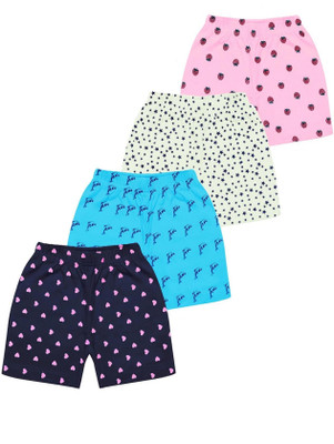 MIST N FOGG Short For Boys & Girls Casual Printed Cotton Blend(Multicolor, Pack of 4)