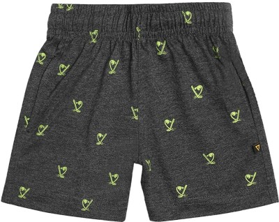PROTEENS Short For Boys Casual Printed Pure Cotton(Grey, Pack of 1)