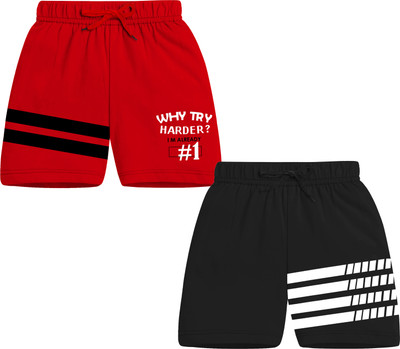 Billion Short For Boys & Girls Casual Printed Cotton Blend(Multicolor, Pack of 2)