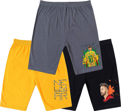 Teeglee Short For Baby Boys & Baby Girls Casual Graphic Print Pure Cotton(Multicolor, Pack of 3)