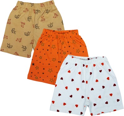 FASHA Short For Boys & Girls Casual Printed Pure Cotton(Multicolor, Pack of 3)