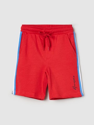 MAX Short For Boys Casual Solid Pure Cotton(Red, Pack of 1)