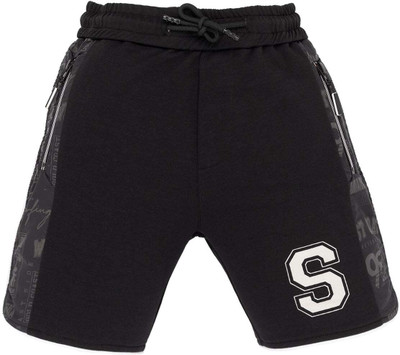 Status Quo Short For Boys Casual Solid Polycotton(Black, Pack of 1)