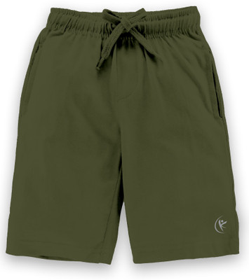 KiddoPanti Short For Boys Casual Solid Pure Cotton(Dark Green, Pack of 1)