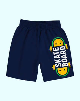 Kiddy Viddy Short For Boys Casual Printed Cotton Blend(Blue, Pack of 1)