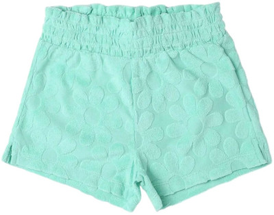 GAP Short For Girls Casual Self Design Cotton Blend(Blue, Pack of 1)