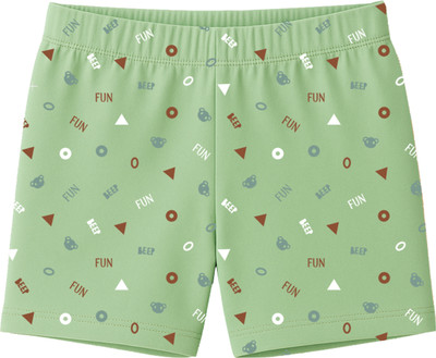 Kwitchy Short For Baby Boys & Baby Girls Casual Printed Cotton Blend(Green, Pack of 1)