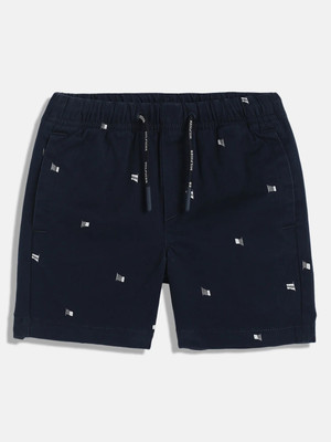 TOMMY HILFIGER Short For Boys Casual Printed Pure Cotton(Black, Pack of 1)