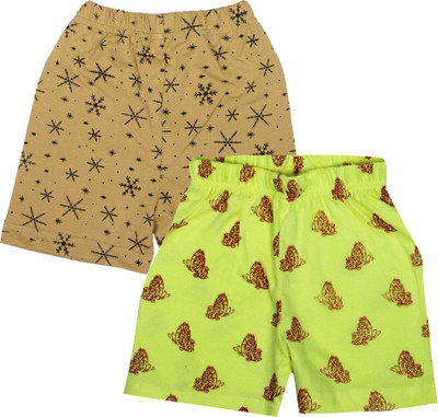 MYO Short For Boys & Girls Casual Printed Pure Cotton(Multicolor, Pack of 2)